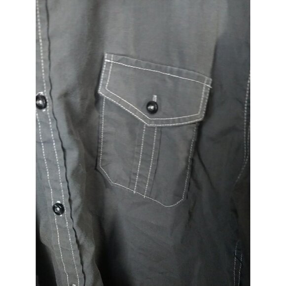Michael Brandon Long Sleeve Grey Button Up Shirt. Size XL - Picture 2 of 12